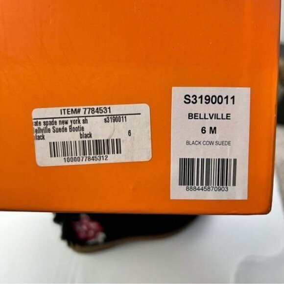 Kate Spade New York Bellville Floral Embroidered Suede Black Booties Size 6 - Picture 11 of 12